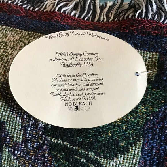 Judy Buswell Multicolor Apples Design Decorative Throw Blanket - Cotton - Picture 7 of 8